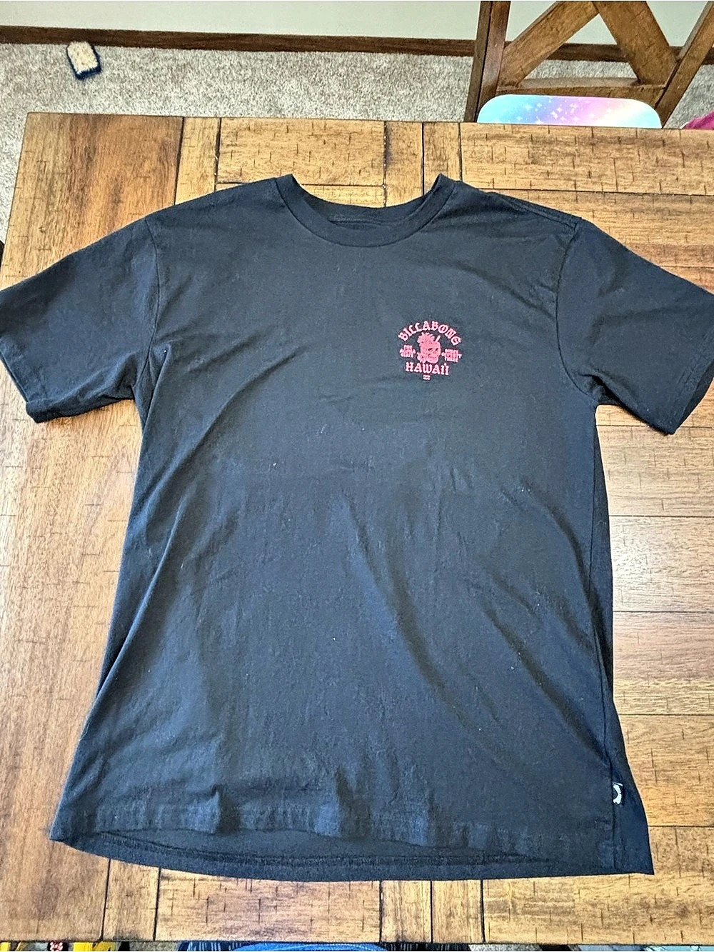 Billabong Matai III Regular SS Graphic Tee in Black & Red Size Large NWT
